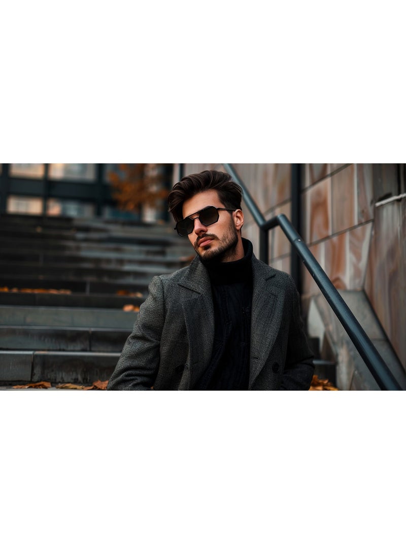 ليفيلو نظارات Floro UV-Guard بحماية للعين من الأشعة فوق البنفسجية UV400، إطار معدني خفيف الوزن، طلاء مقاوم للخدش، ملاءمة متكيفة مع شكل الوجه – أسود - Image 2